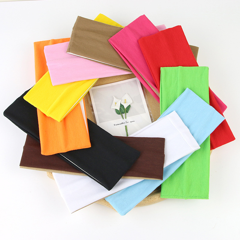 European and American new cotton women's hair band yoga headband face wash solid color men's sports headscarf hair accessories in stock wholesale