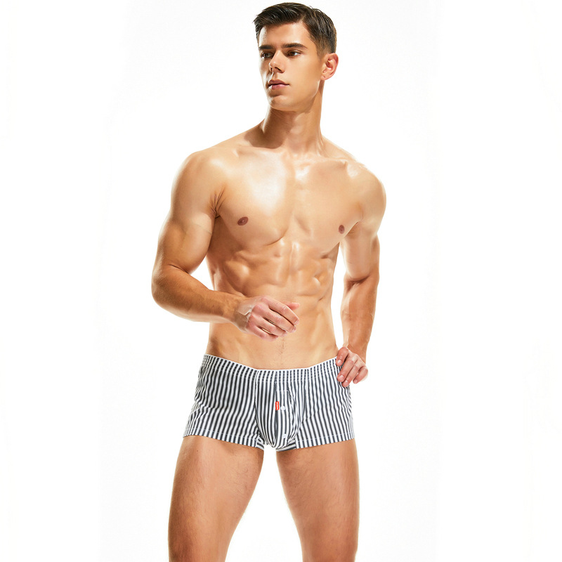 Quanzhou Xibin New Men's Arloy Pants Woven Cotton Vertical Boxers Cross-border Wholesale Men's Shorts 10502