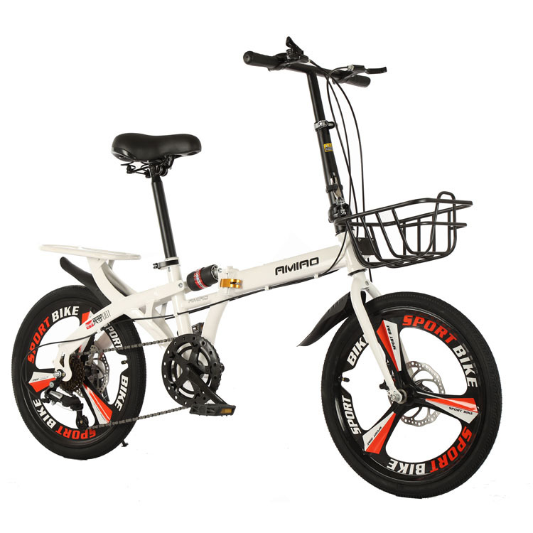 Factory wholesale 20 inch 16 adult folding bicycle portable ultra light variable speed men's and Women's Student children's bicycle