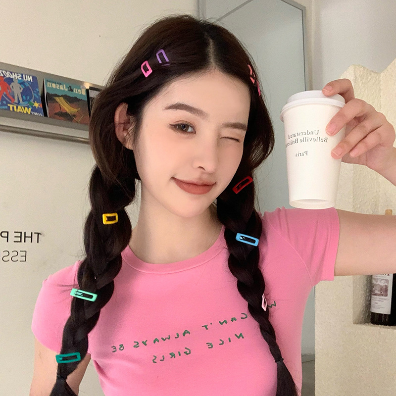 Candy Color Summer Bangs Clip Children's Headwear Side Broken Hairpin Mini Small Cute Babs Clip Instagram Style Hair Accessories