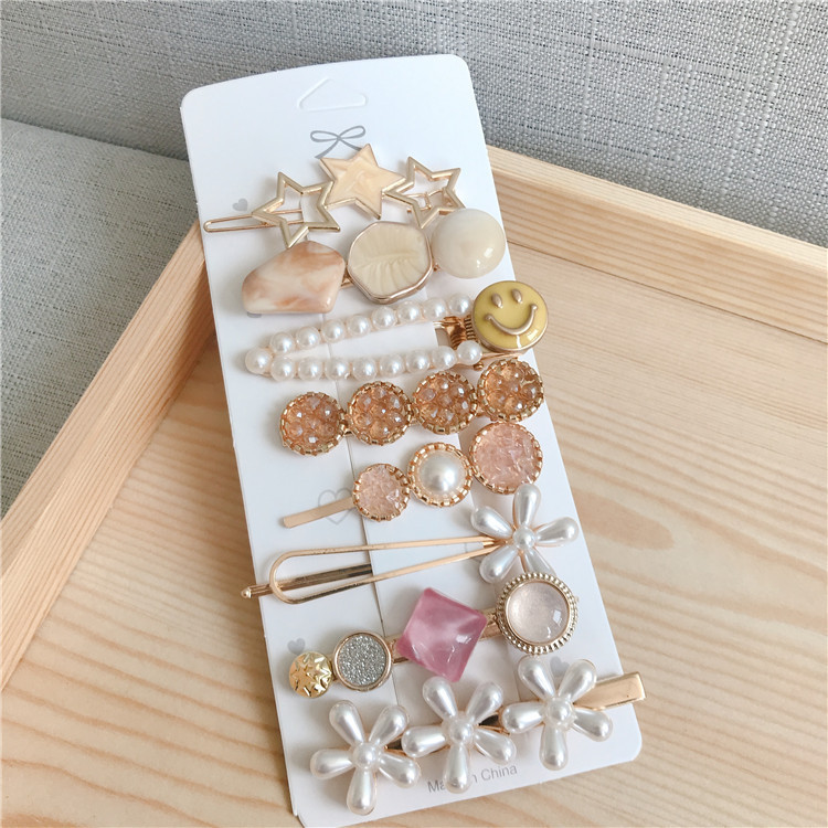 Hairpin suit Amazon WeChat TikTok hot water drop fashion simple starfish Flower hairpin clip butterfly