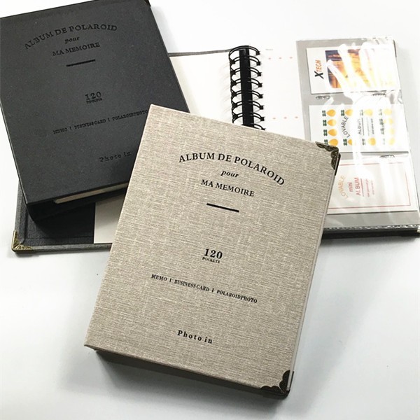 Standard 3 inch photo album large capacity leather coil insert type Polaroid Polaroid photo album Bill business card book 120