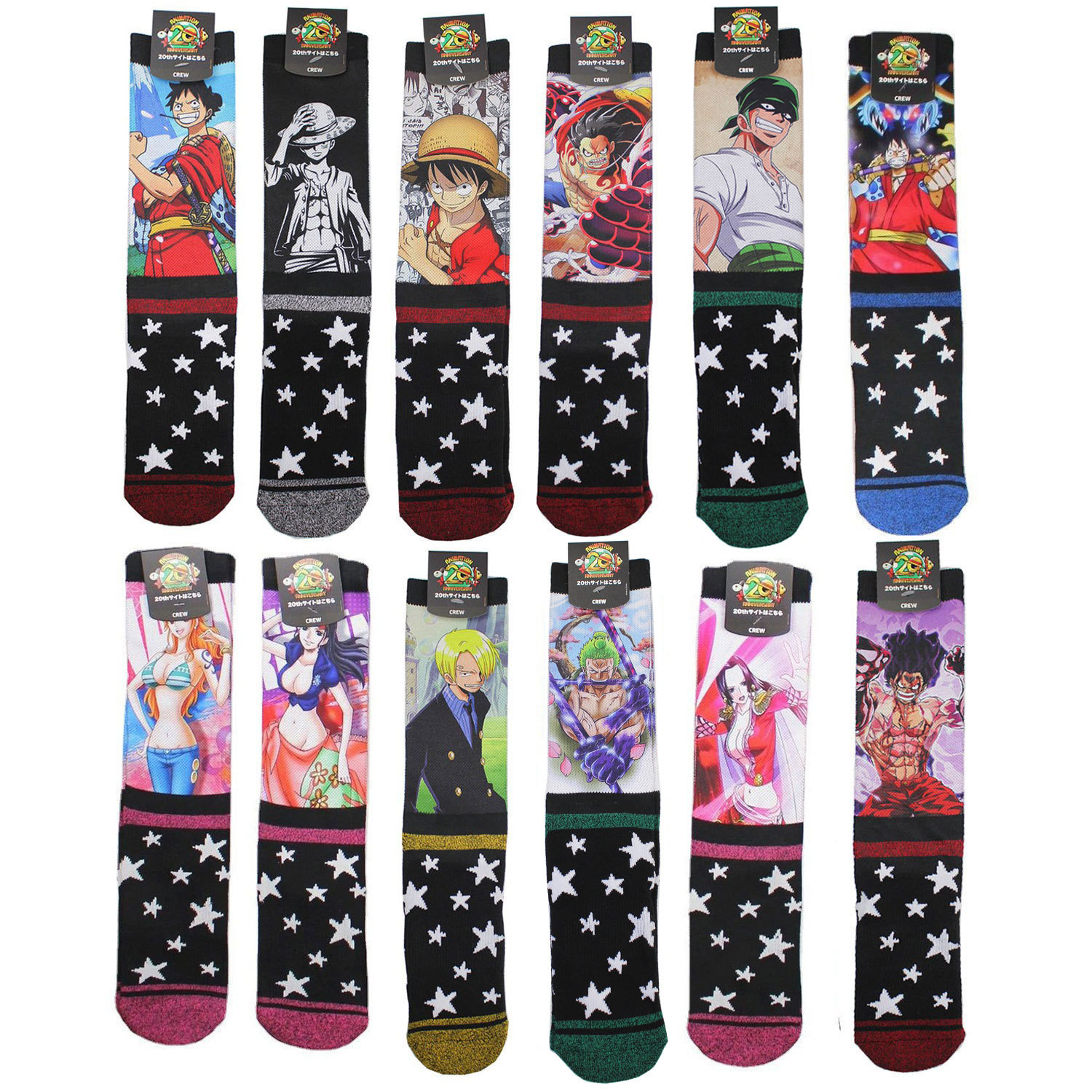 trendy-one-piece-anime-mid-calf-socks-towel-bottom-printed-socks-red-haired-shanks-luffy-nami-cool-design-cotton-sports-casual trendy-one-piece-anime-mid-calf-socks-towel-bottom-printed-socks-red-haired-shanks-luffy-nami-cool-design-cotton-sports-casual