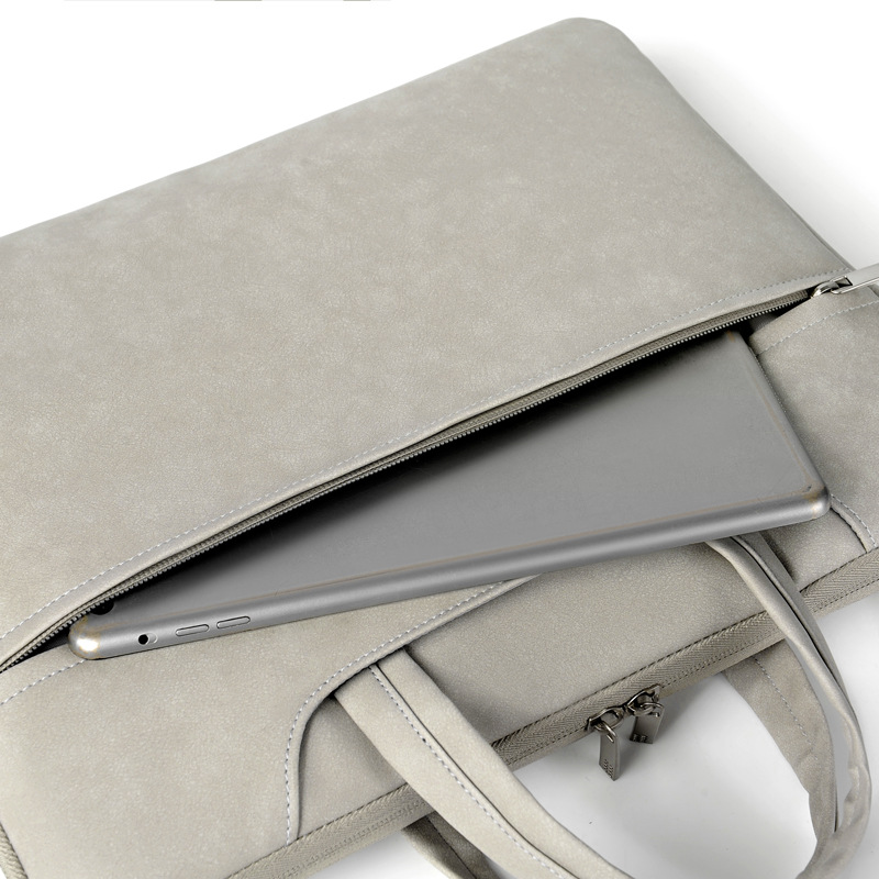 Nordic Simple Tablet Inner Bag Thin Women's Laptop Portable Shoulder Bag PU Cross-border Processing LOGO