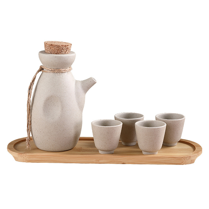 日本式清酒壺白酒陶磁器酒具セット家庭用レストランのホットポット|undefined