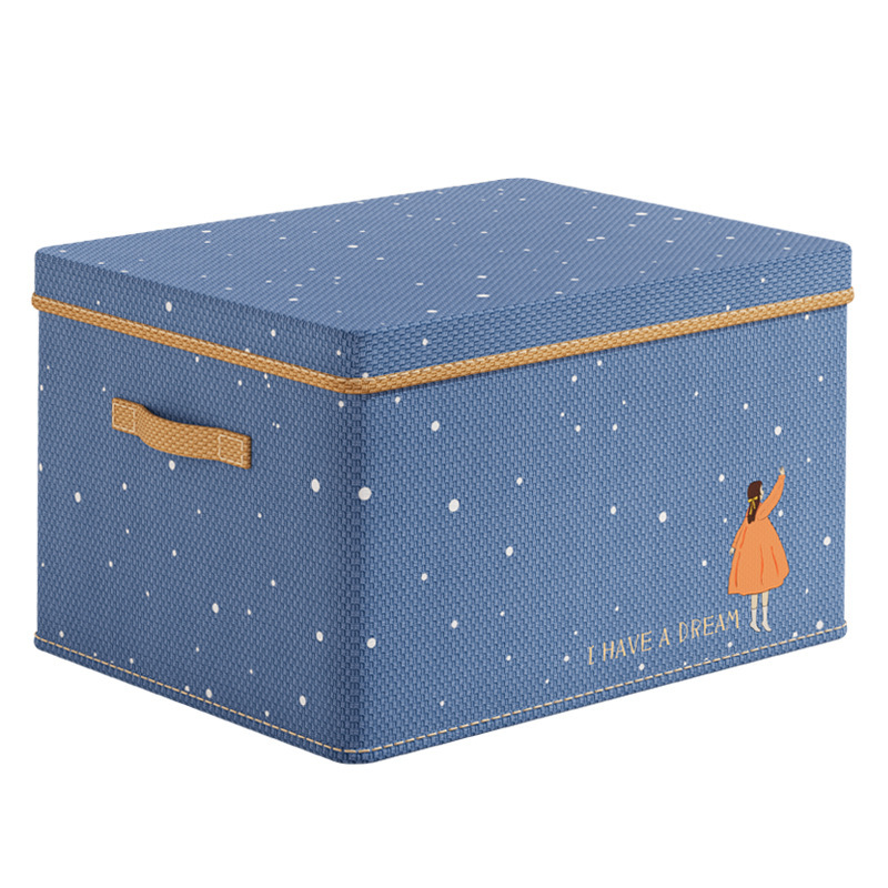 Starry sky quilt clothing storage box dormitory sundries fabric storage box with lid household clothes storage box