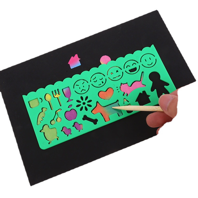 Painting template flower ruler student drawing scratch this ruler school supplies painting template ruler in stock wholesale