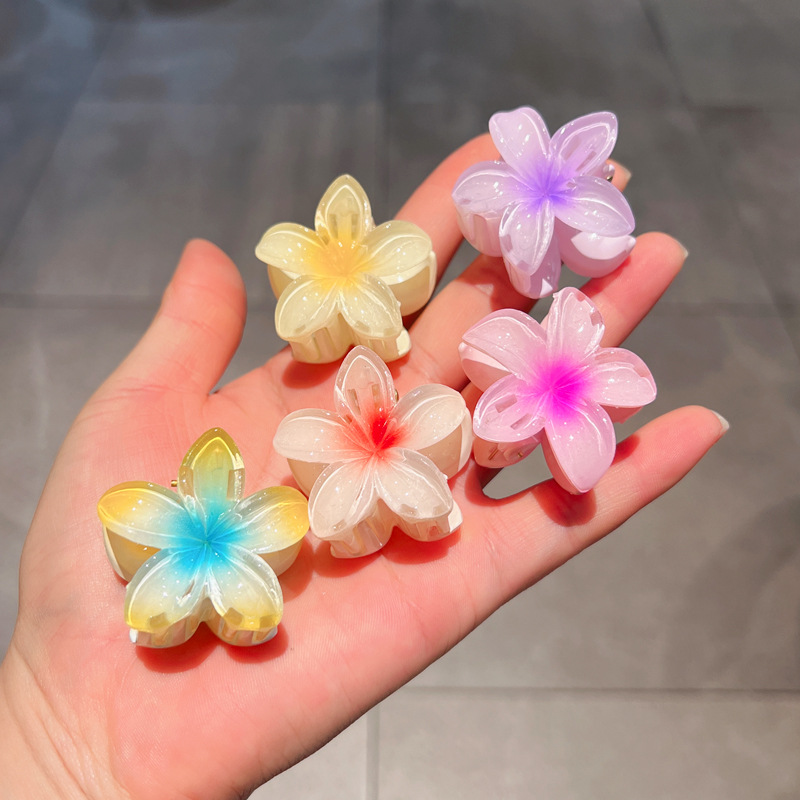 Candy-colored egg flower hair clip female Net red super fairy small size updo hair clip temperament shark clip hair clip headdress wholesale_voghion.com