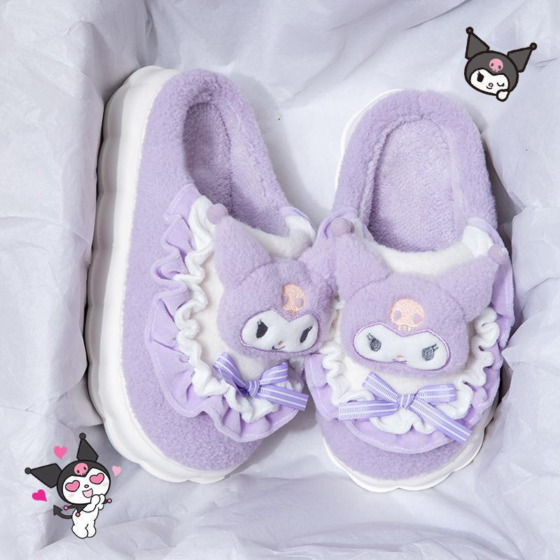 Genuine Sanrio European cotton slippers for women in autumn and winter new style indoor home furnishings with cute and cute Internet celebrity thick-soled cotton slippers