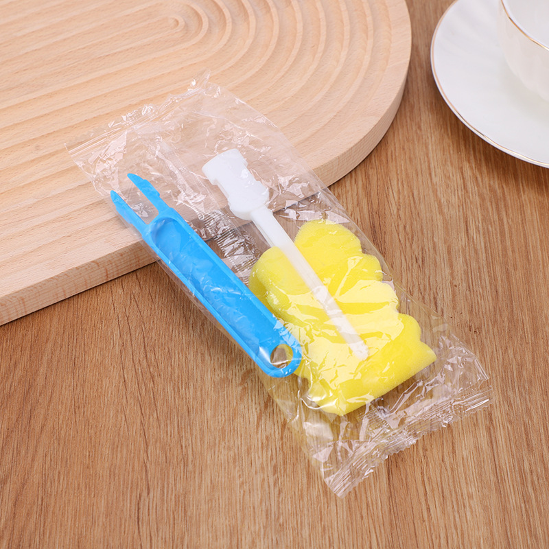 Long handle Sponge Cup brush cleaning baby bottle brush removable glass cup brush bottle cleaning brush Cup