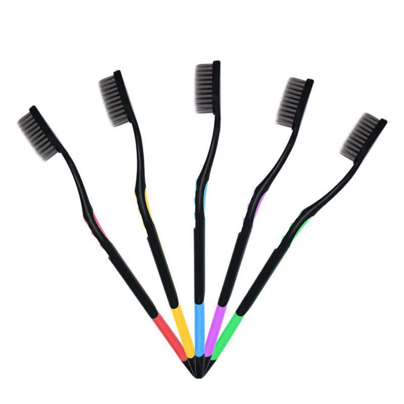 10 Pack soft bristle toothbrush small moon bamboo charcoal hair ultra-fine Super Soft adult student toothbrush family affordable wholesale