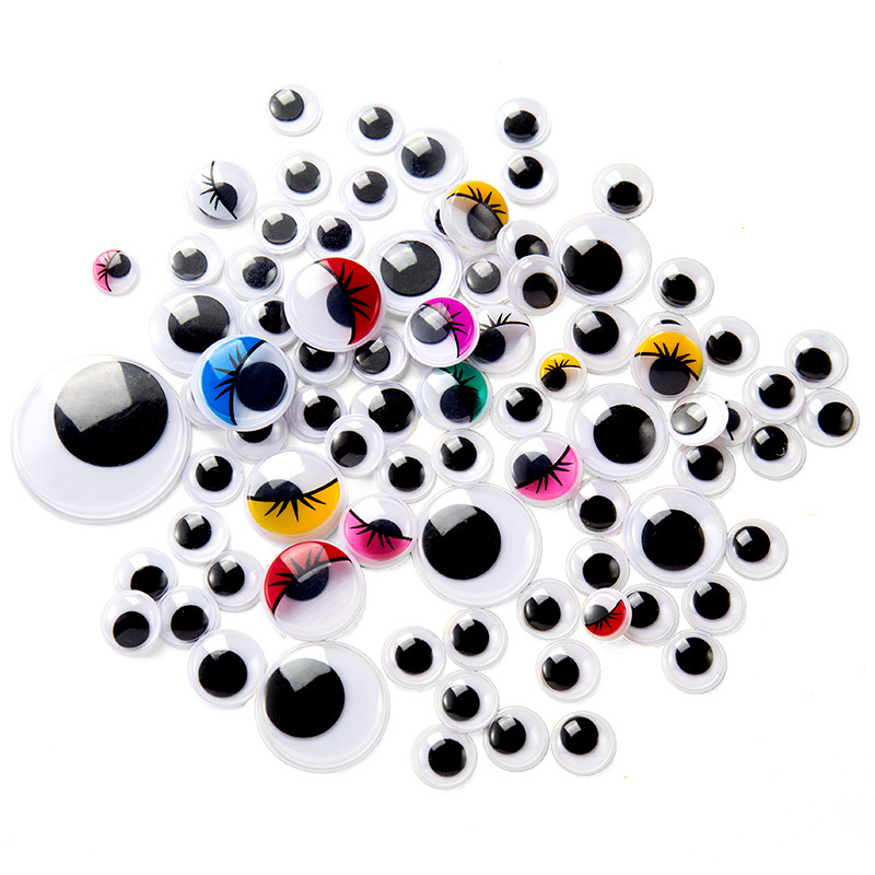 Factory color belt adhesive activities handmade animal eye stickers accessories diy toy doll eye material accessories