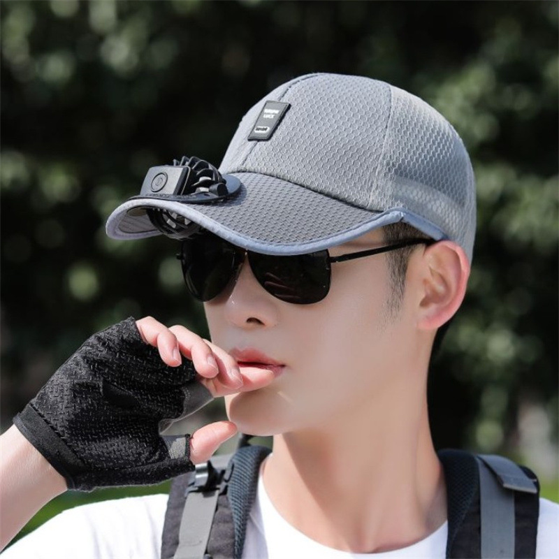 Fashion Korean style versatile sun hat children's summer sun protection baseball cap solar rechargeable fan hat