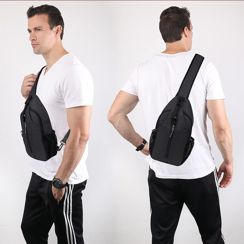 跨境新款男女单肩斜跨包时尚休闲运动胸包防水腰包运动背包