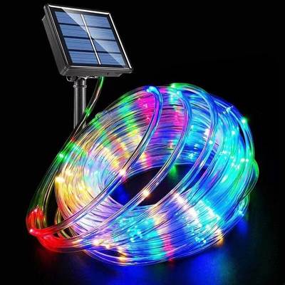 led solar usb battery box tube light string outdoor waterproof garden Christmas courtyard lighting decorative lights