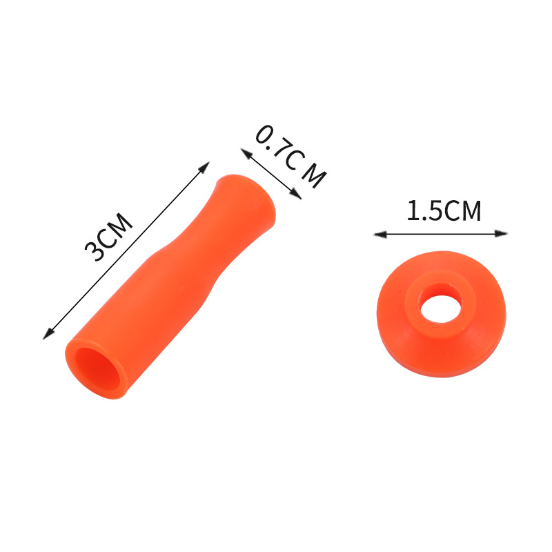 食品级304不锈钢吸管奶头嘴耐高温防滑硅胶套防牙齿碰撞循环使用