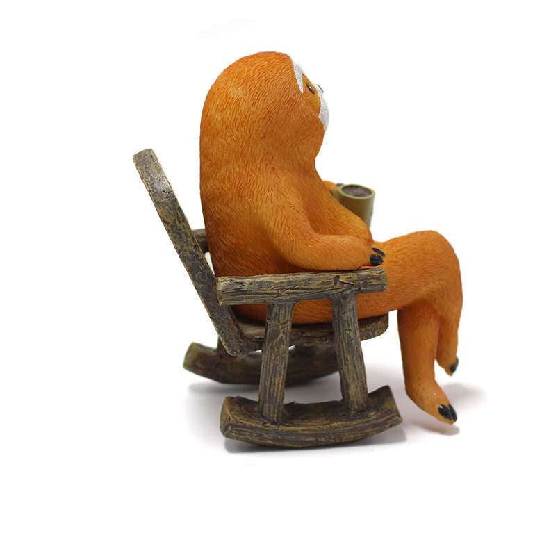 Cross-border new rocking chair sloth decoration creative resin garden outdoor sloth decoration factory wholesale