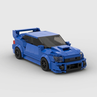 MOC blocks compatible with Lego racing speed Series 8 Impreza JDM Japanese Subaru STR Headline D sports car