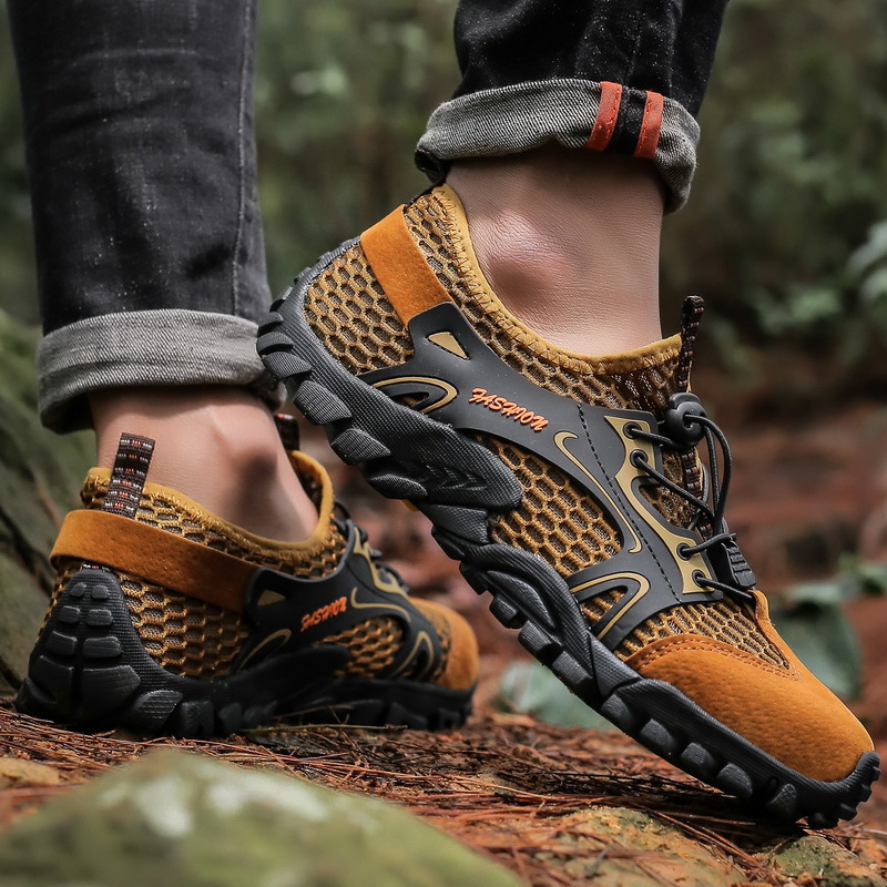 Foreign Trade Summer New Men's Mesh Breathable Outdoor Tracing Shoes Walking Wading Men's Shoes Breathable Large Size Shoes 50