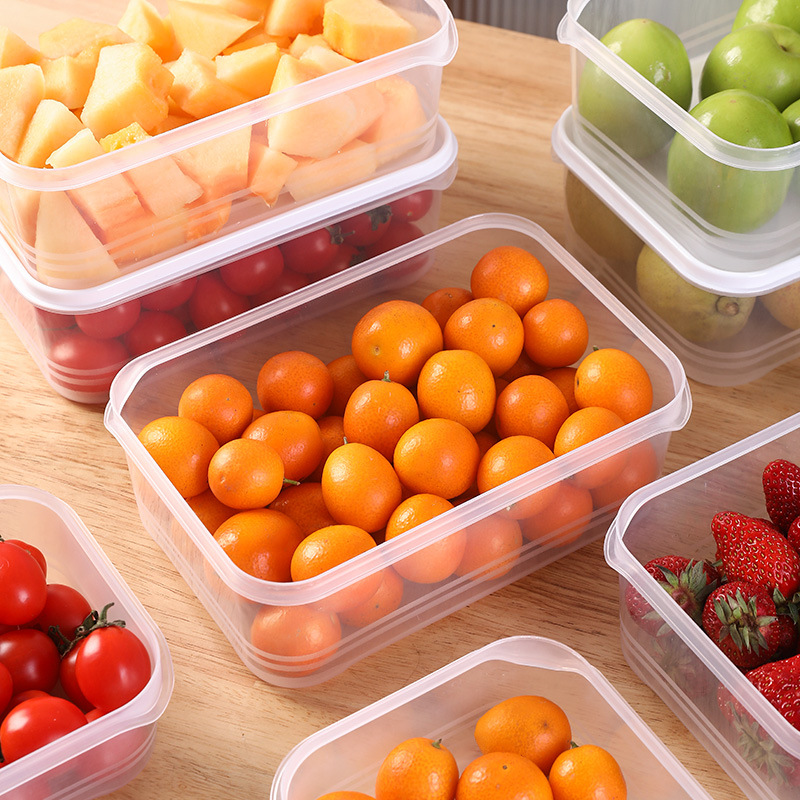 Refrigerator frozen meat box storage box food grade food classification grid fruit box non-flavor sealed fresh-keeping frozen box