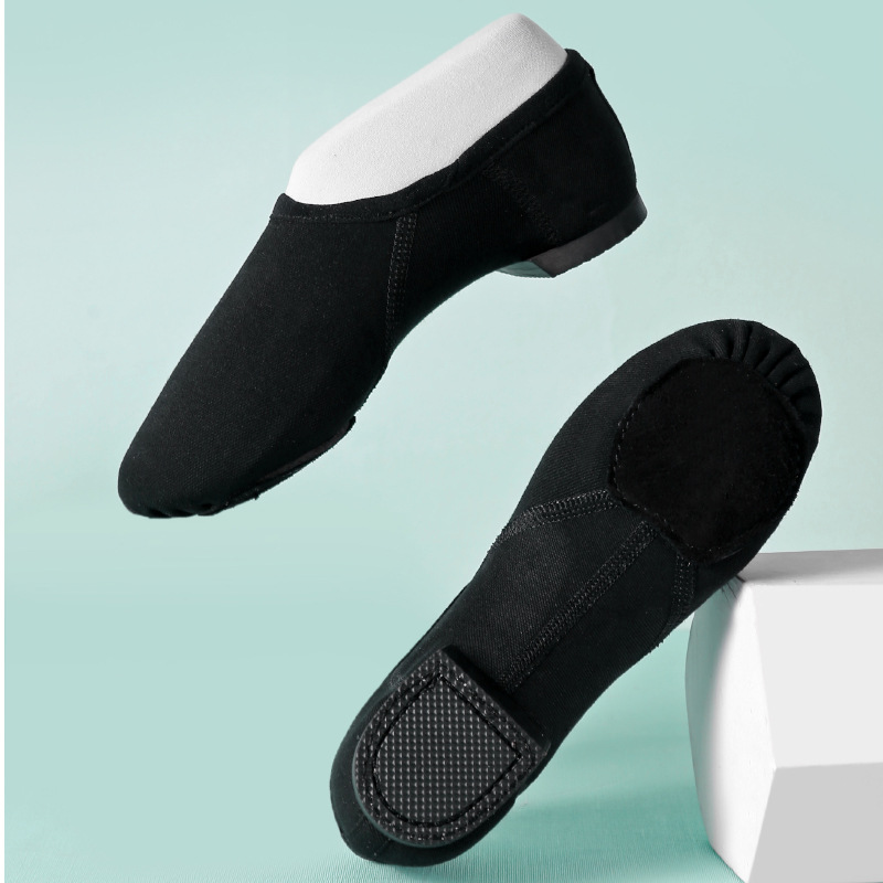 Full elastic cloth jazz dance shoes women's soft bottom lace-free Chinese dance shoes teacher shoes dance shoes practice shoes