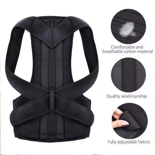 Cross-border back fixing belt for adults men and women posture correction belt with supporting plate hunchback correction belt can be used for hair replacement