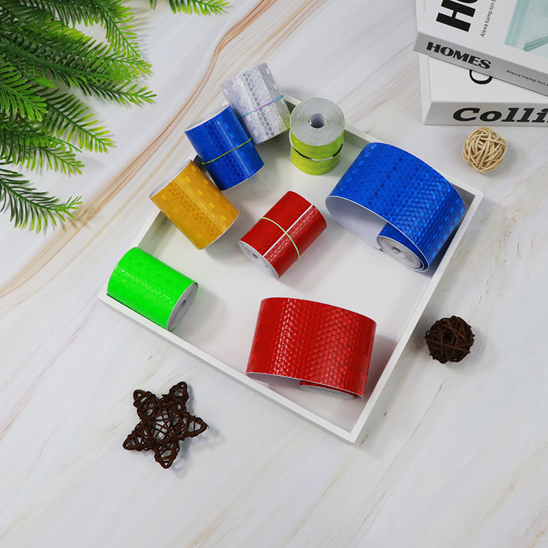 Cross-border AliExpress reflective strip self-adhesive 5*300cm reflective paper tape truck safety logo reflective film wholesale
