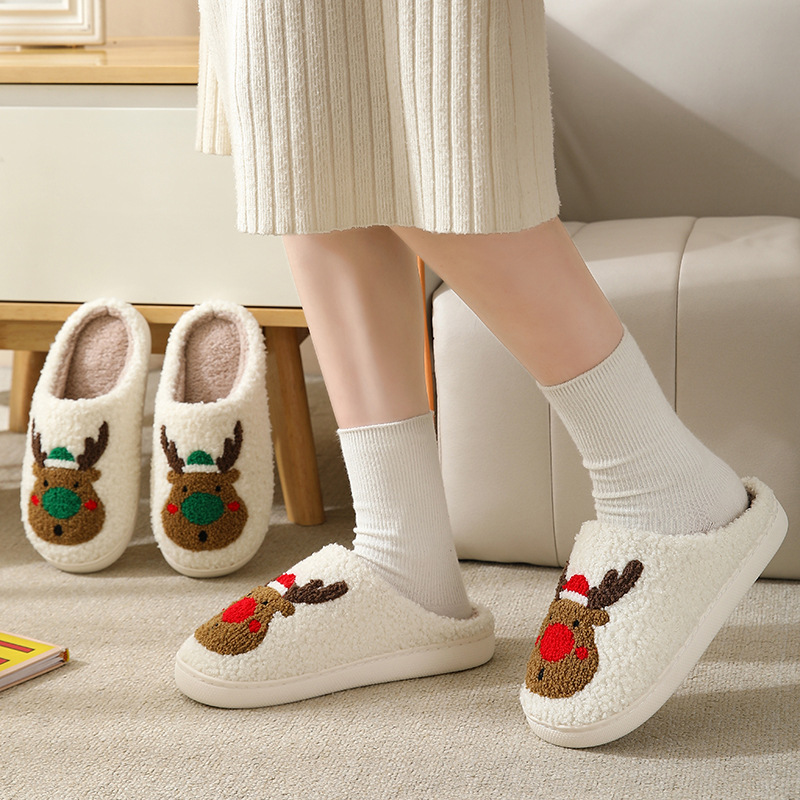New winter cotton slippers home comfort Devil's eyes for men and women couples thick bottom warm indoor slippers wholesale