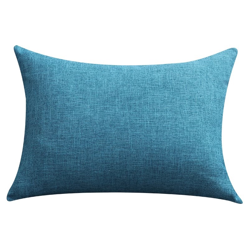 Solid color cotton linen sofa pillow cushion living room pillow bedside large back cushion without core linen pillowcase