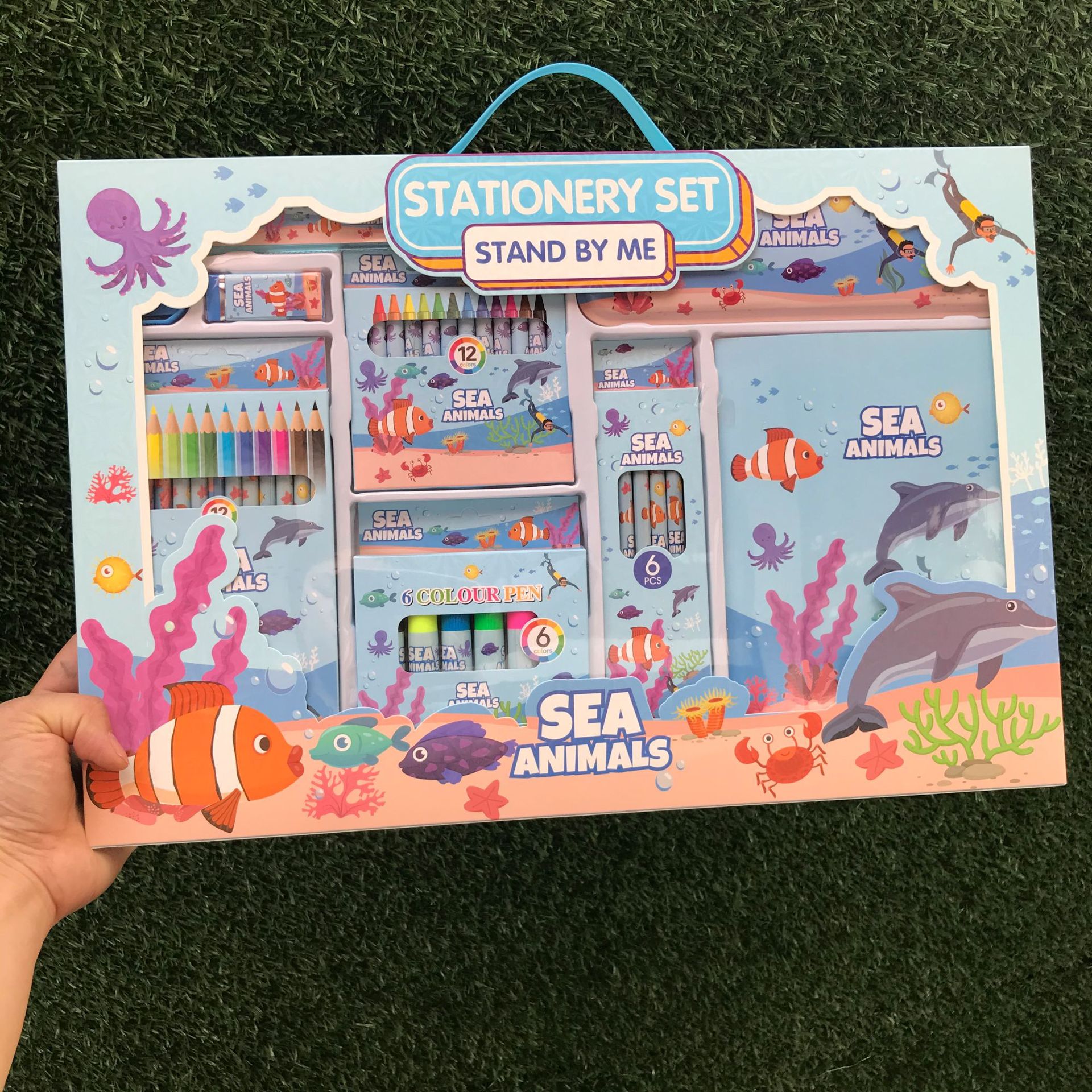 Children's Day Gift Primary School Stationery suit Gift Box Kindergarten Birthday Gift Animal One Horned Dinosaur Pen Set