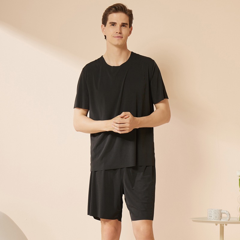 [Male-shirt + shorts] Black