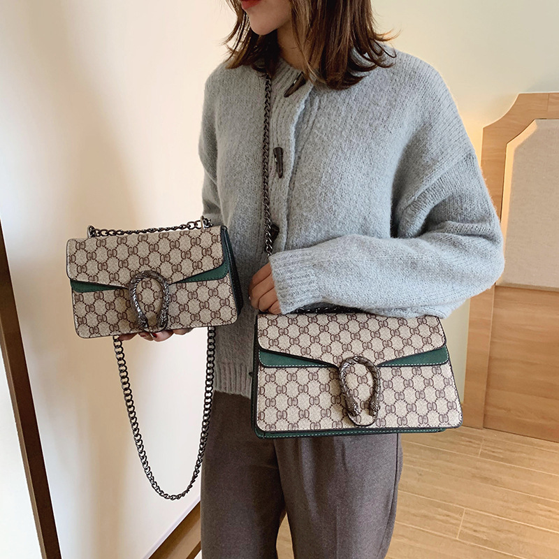 Cross-border Bag 2023 New Trendy Fashion Dionysia Bag Vintage Printed Mini Single-shoulder Crossbody Chain Women's Bag