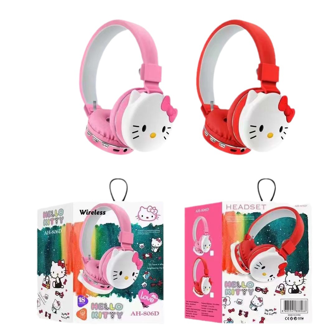 Foreign trade Kuromi wireless bluetooth headset kitty princess head-mounted computer mobile phone music stereo headset