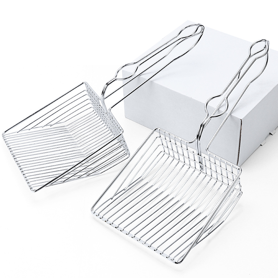 Pet utensils metal cat litter shovel fine hole cat shit stainless small hole tofu bentonite cat litter iron shovel tool