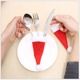 Brush cloth knife and fork cap "6*12cm]