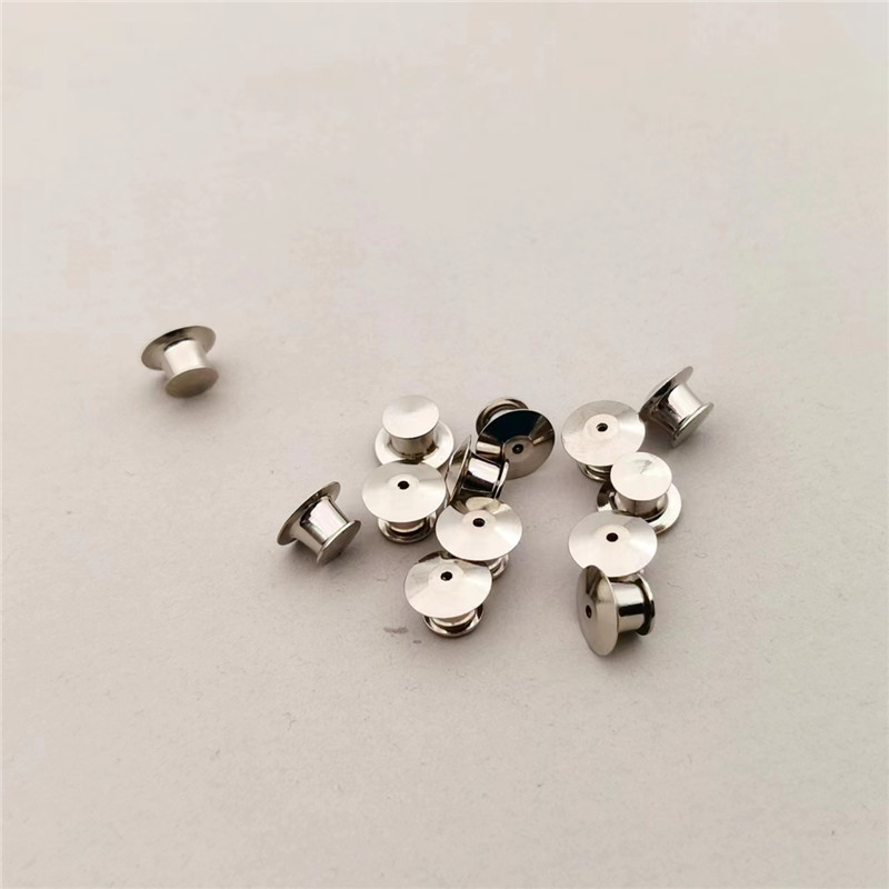 Silver flat head buckle badge high quality round head flat top chest pin buckle medal buckle cap in stock