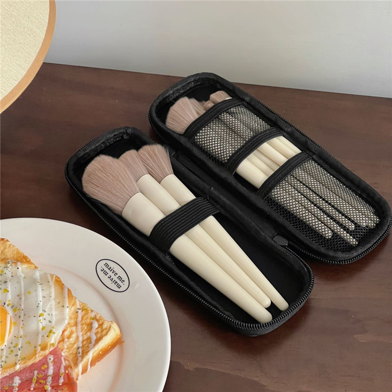 Cosmetic Brush Bag Storage Bag Women's Portable New Travel Carry-on Small Brush Eyebrow Pen Eye Shadow Brush Storage Bag
