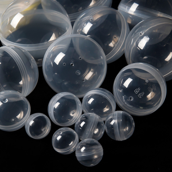Átlátszó gashapon játék tojás gashapon gép speciális gashapon labda csavart gashapon műanyag pp labda ajándék labda gyár nagykereskedelmi Image