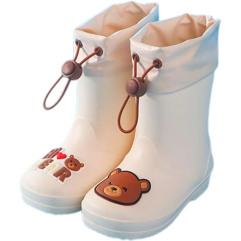 Children's rain boots wholesale cartoon boys and girls kindergarten baby waterproof shoes rubber shoes corset non-slip rain boots overshoes