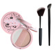 01# Three-color stitching high-gloss powder cake + repair brush