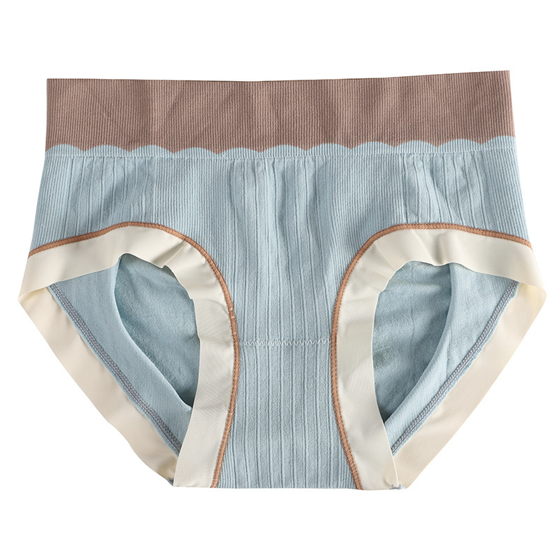 Seamless High Waist Panties Women's Seamless Sexy Breathable Hip Lifting Abdomen Tucking Cotton Crotch Anti-running Light Briefs Large Size