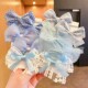 TFQ013-6# light blue polka dot floral hair ring 10-piece set