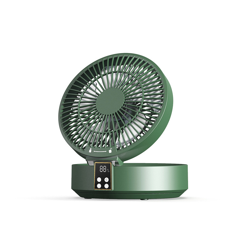New digital display folding shaking head desktop fan home usb large wind desktop fan wall-mounted remote control electric fan