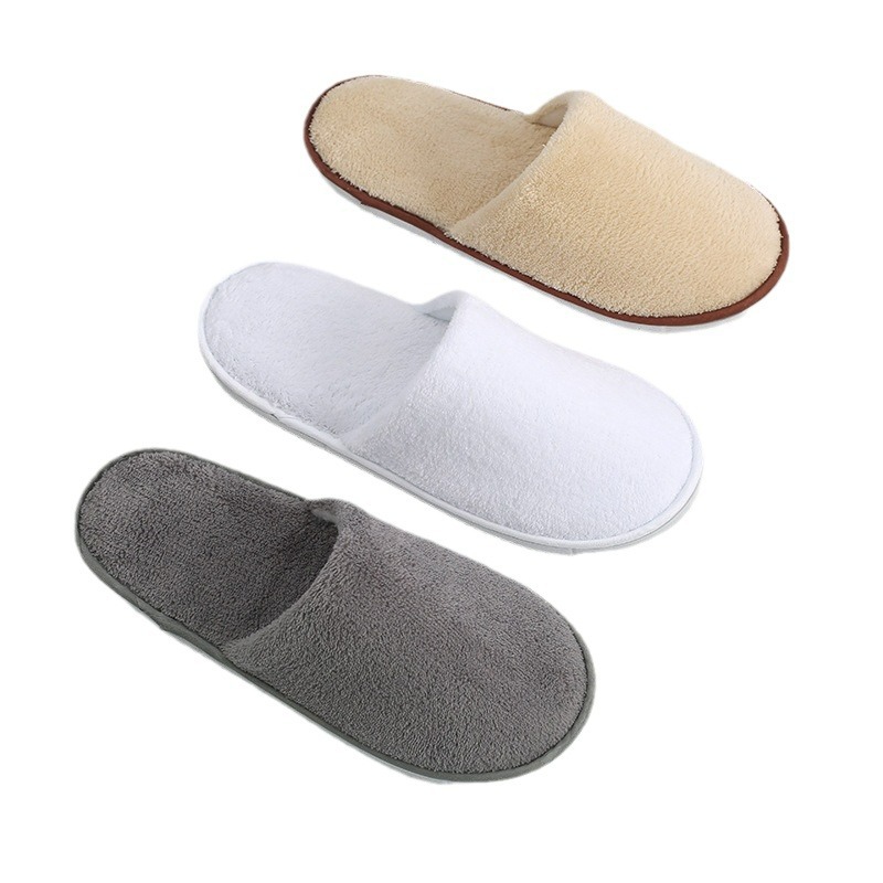 Disposable Slippers Hospitality Home Indoor Homestay Hotel Guesthouse Club Men's and Women's Coral Fleece Thickened Travel