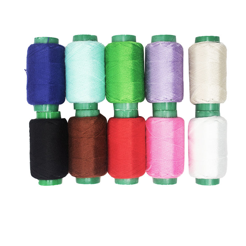 10 Small Roll Household Sewing Machine Thread Set Hand Sewing Clothes Knitting 302 Pagoda Needle Thread Black/White/Red