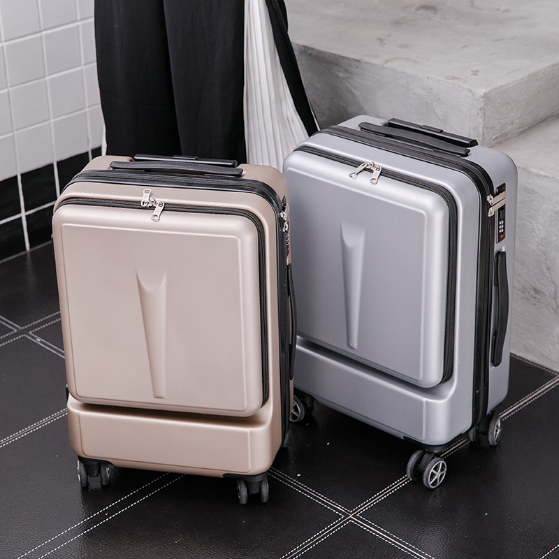 Strong Luggage Case Women's Large Capacity Front Opening Business Travel Boarding Suitcase Universal Wheel Password Trolley Case