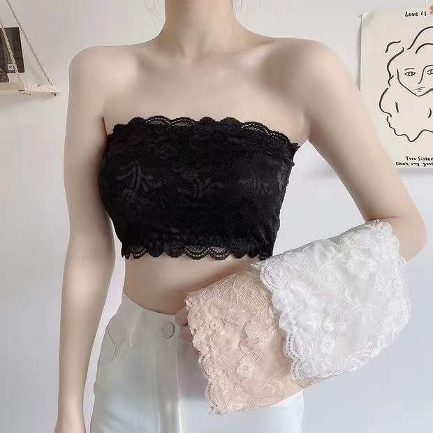 New Style Sexy Tube-top Sling Lace Beautiful Back Thin Underwear Strapless Anti-slip Women's Chest Wrap