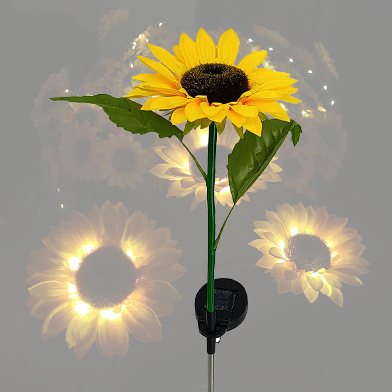 Solar simulation luminous sunflower lamp outdoor garden plant landscape lamp Park lawn lamp wholesale
