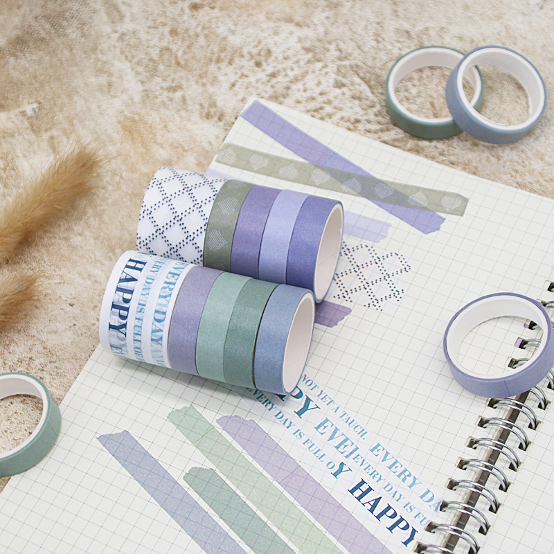 And paper tape set 10 involved in hand account stickers Macron solid color tape DIY decorative stickers manufacturers