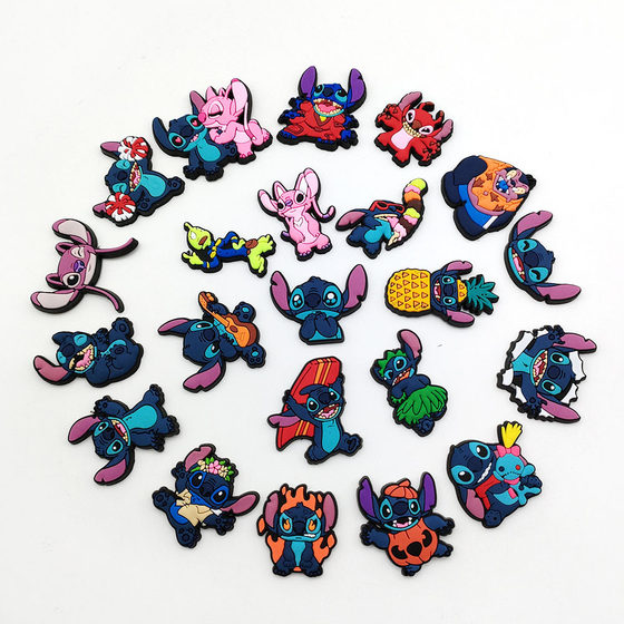 Cartoon stills series hole shoes flower shoes buckle soft rubber personalized garden shoes accessories wholesale